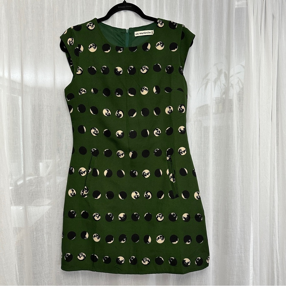 Elegant Sm wardrobe Dark Green Lunar Phases dress.